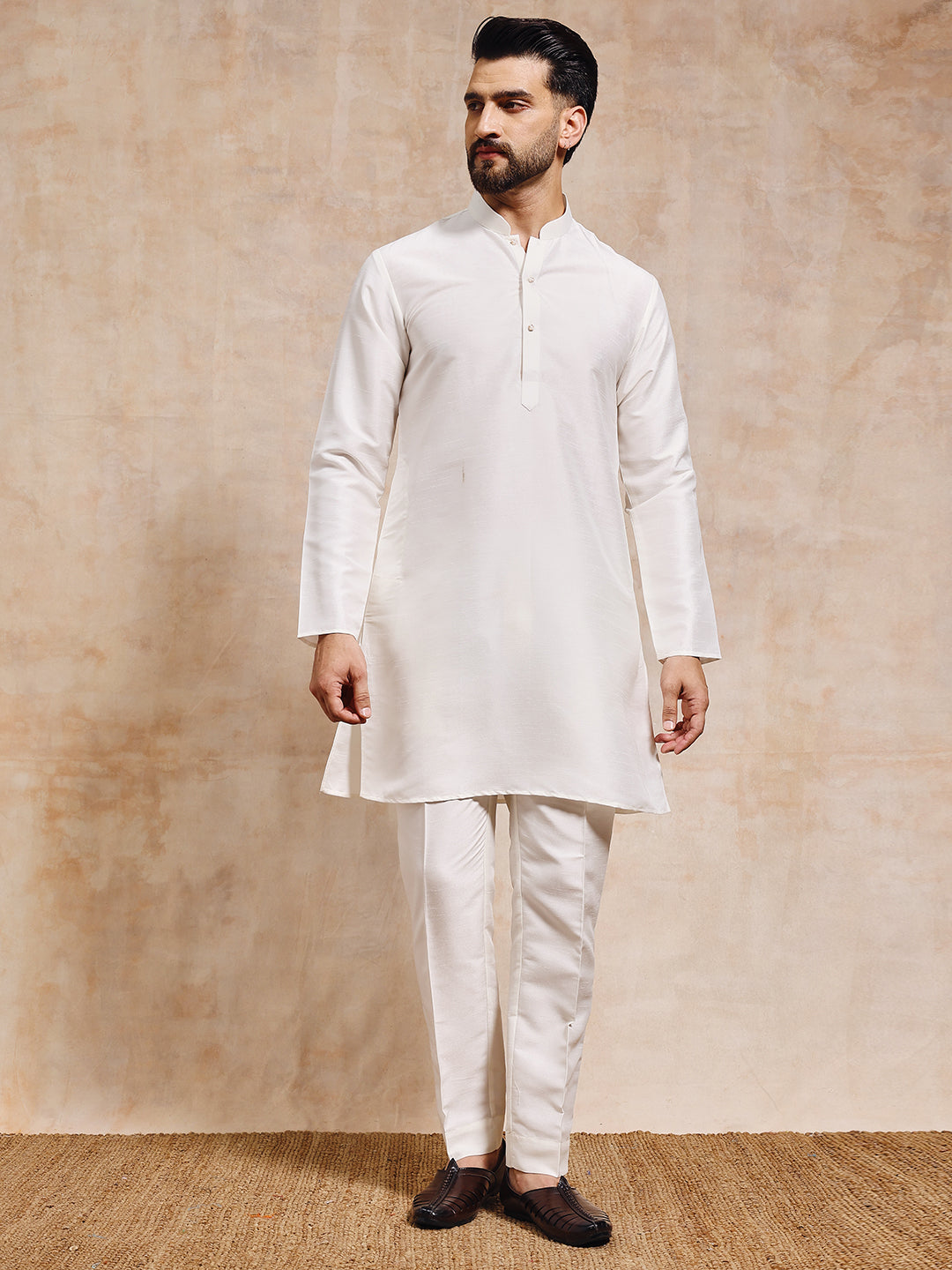 Men Red Patoda Nehru Jacket Set