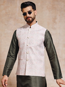 Olive Green Nehru Jacket Set