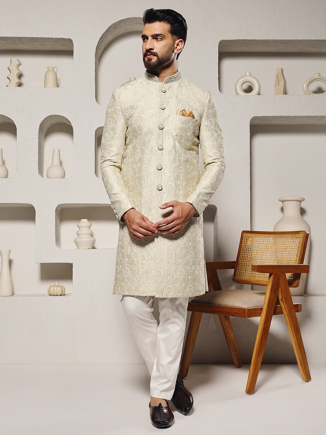 Pista Green Nawabi Set