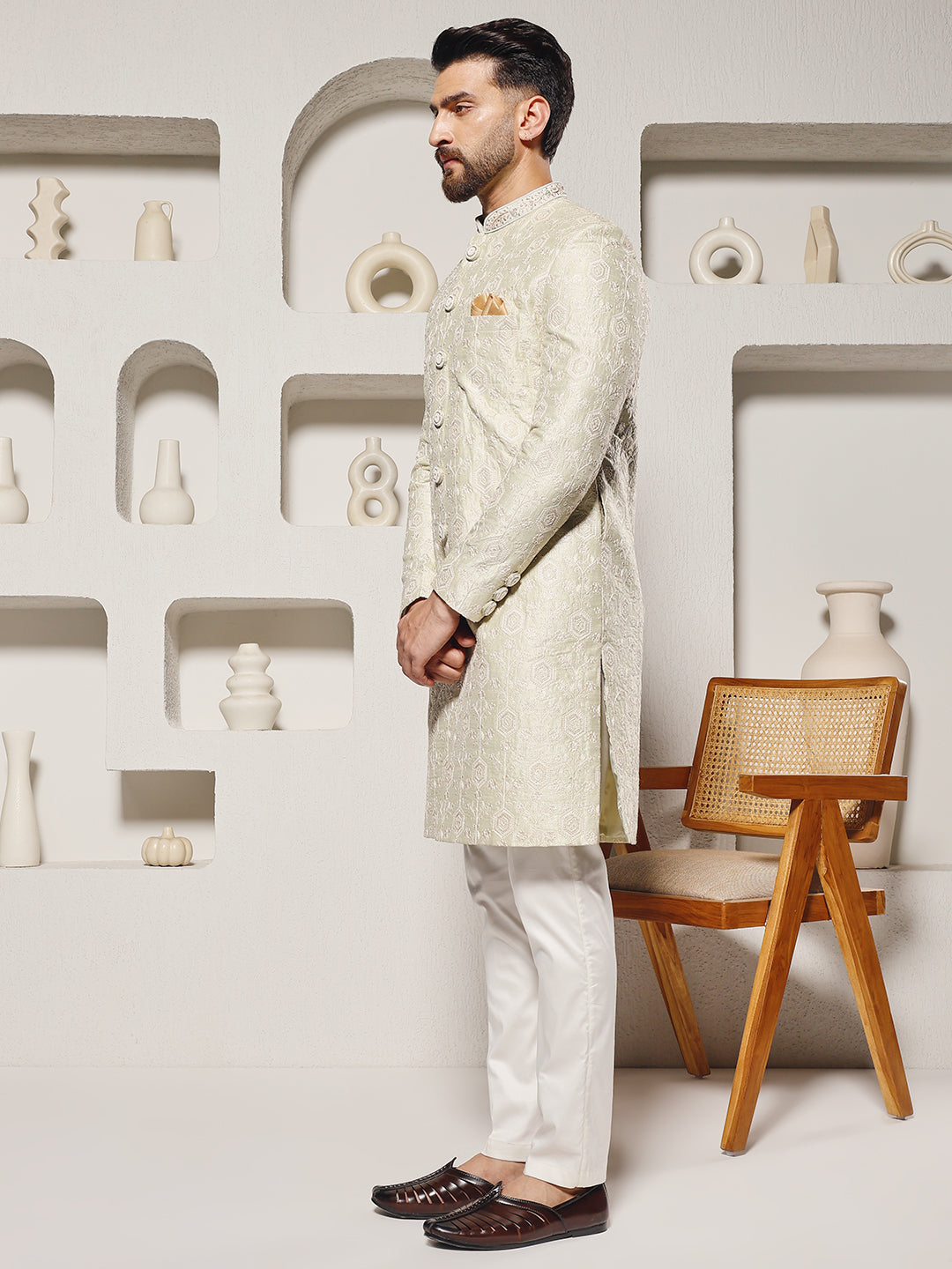 Pista Green Nawabi Set