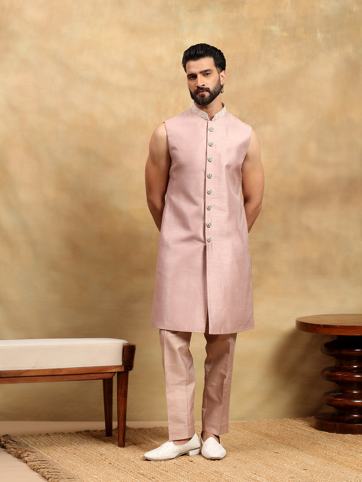 Rose Pink Indo Western Set