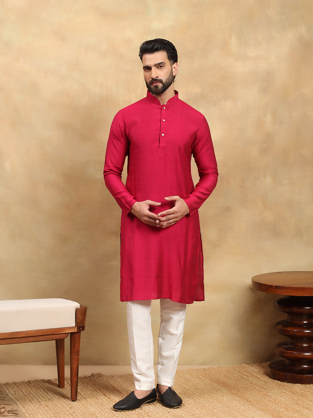 Red with Embroidery Koti Set