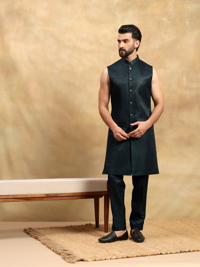 Teal Green Indowestern Set