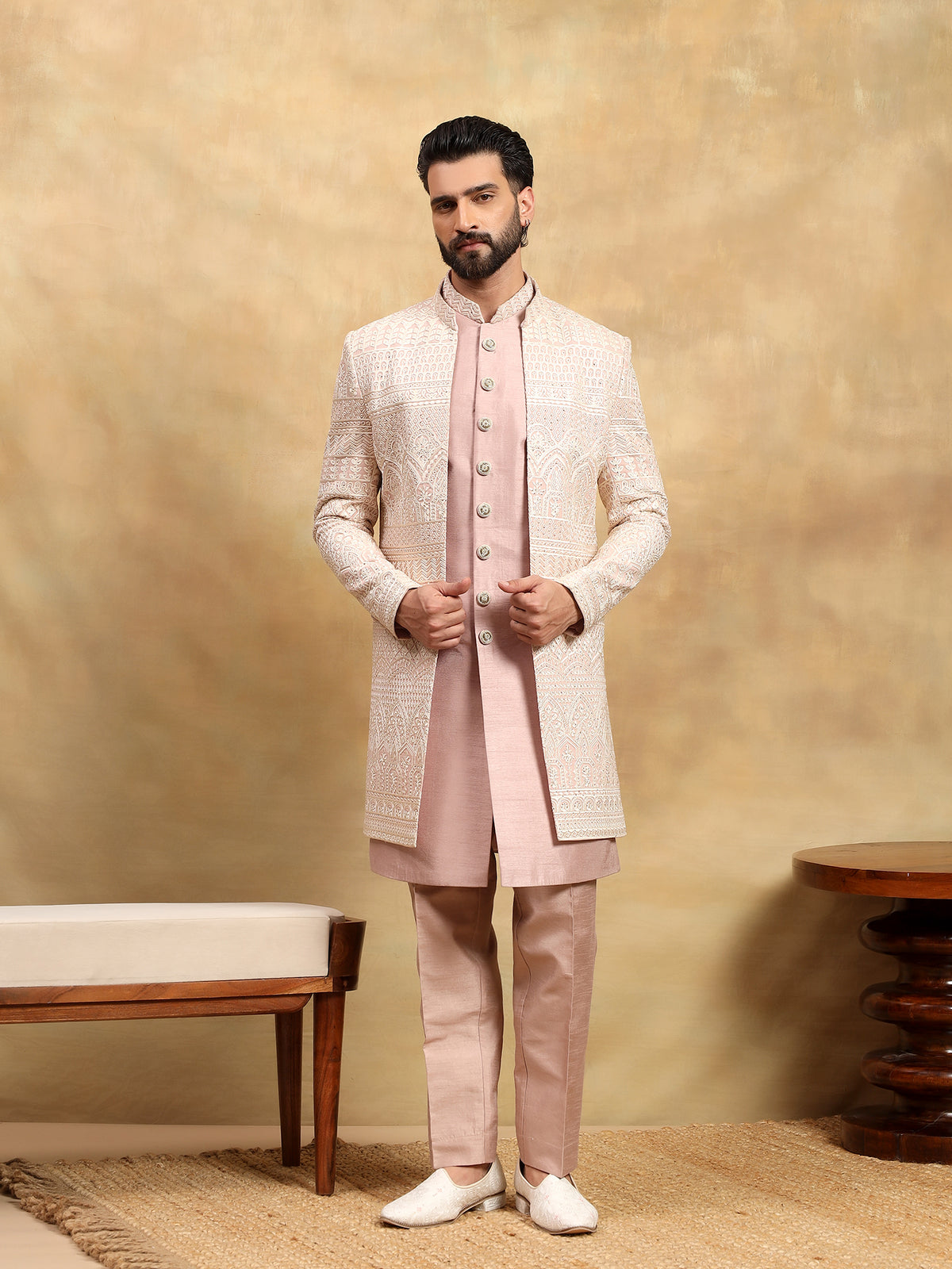 Rose Pink Indo Western Set