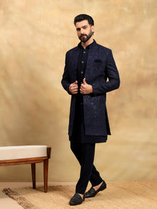 Navy Blue Indo Western Set