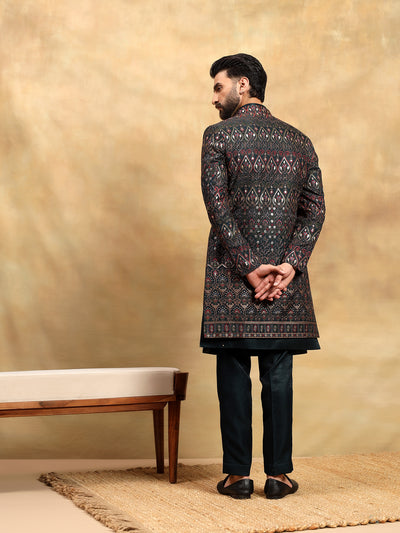 Teal Green Indowestern Set