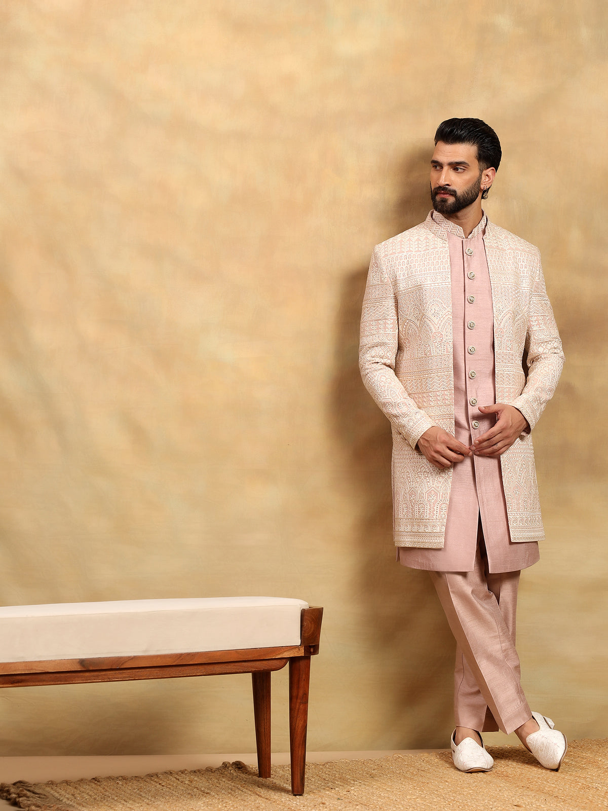 Rose Pink Indo Western Set