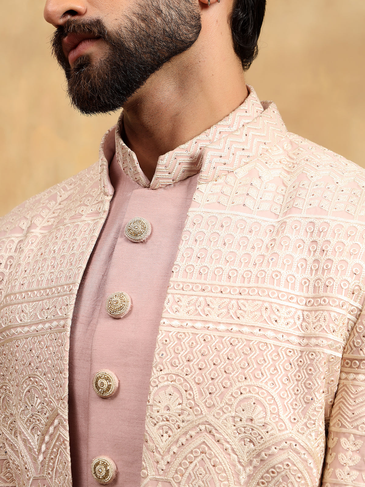 Rose Pink Indo Western Set