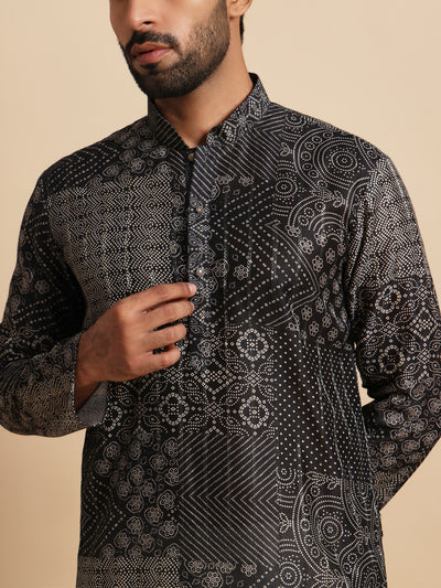 Bandej Print Self Design Kurta Trouser Set