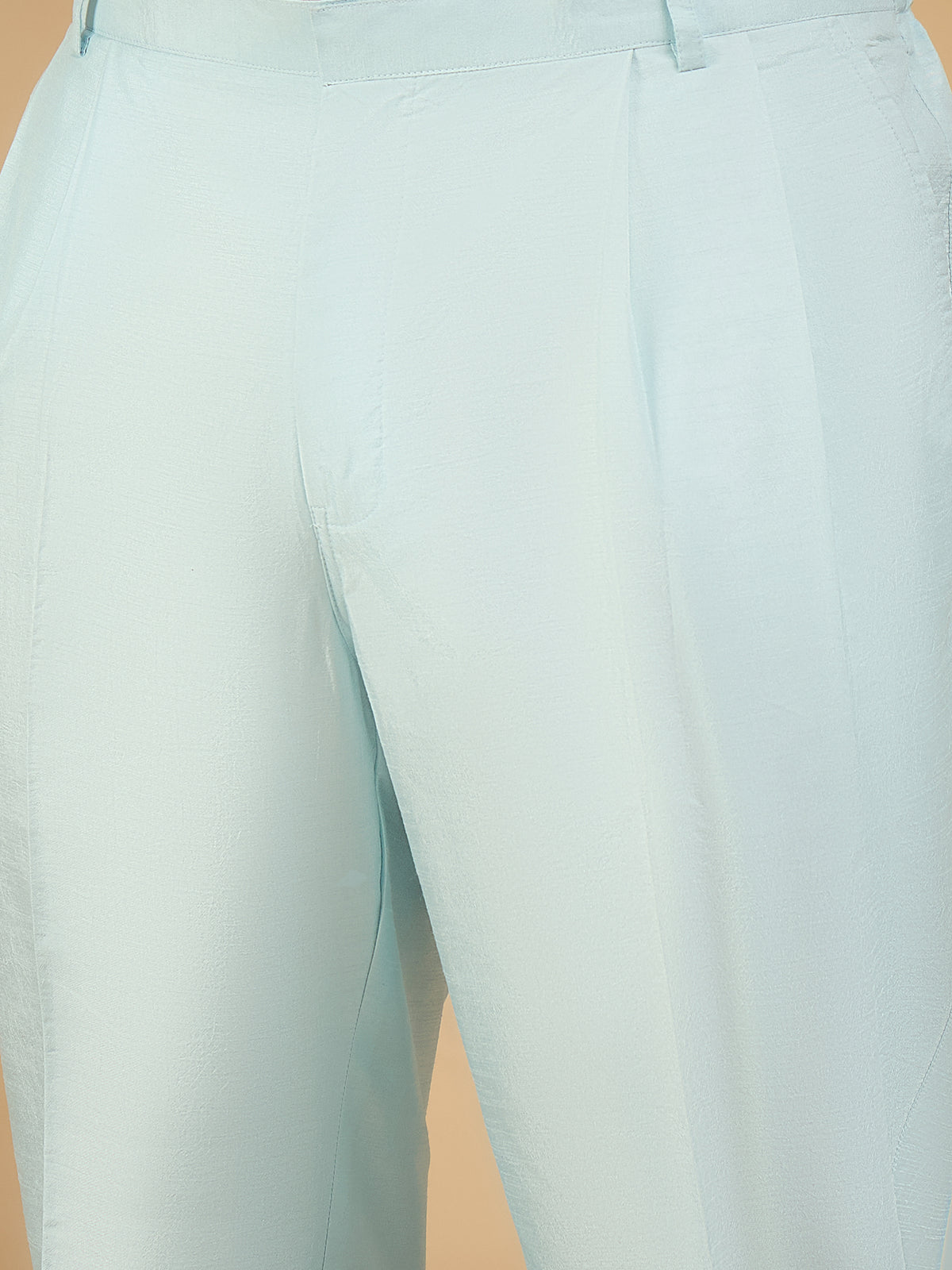 Men Sky Blue Indowestern Sherwani 3 Piece Set
