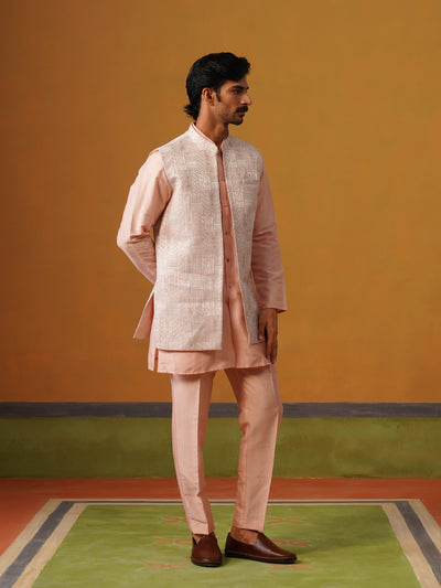 Pink Jaquard Koti Set