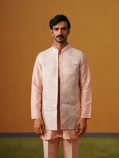 Pink Jaquard Koti Set