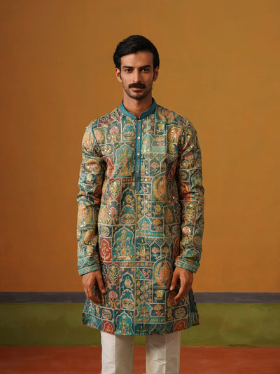 Embroidered Fabric Kurta with Baggy Pant