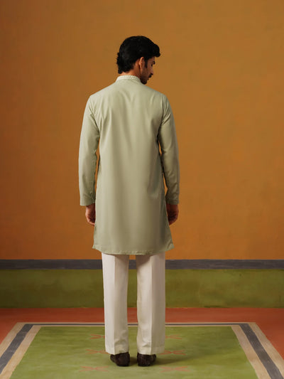Pista Japanese Kurta with Embroidery and Baggy Pant