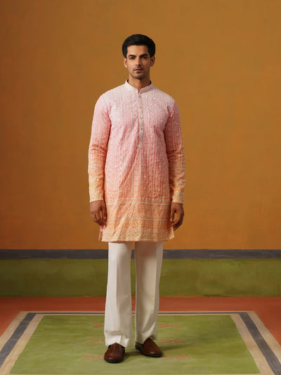 Ombre Lucknowi Kurta with Baggy Pant