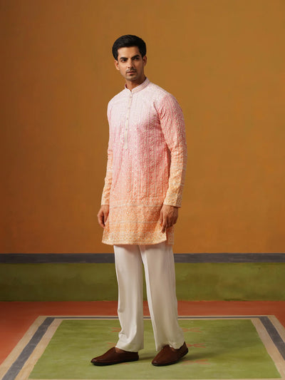 Ombre Lucknowi Kurta with Baggy Pant