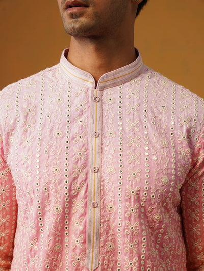 Ombre Lucknowi Kurta with Baggy Pant