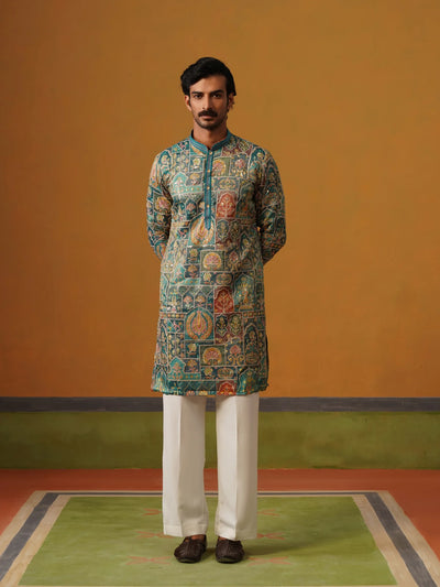 Embroidered Fabric Kurta with Baggy Pant