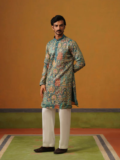 Embroidered Fabric Kurta with Baggy Pant