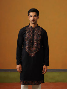 Navy Blue Japanese Kurta with Baggy Pant