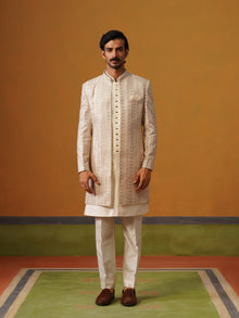Cream 3 Piece Nawabi Set