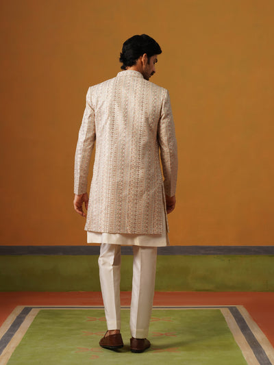 Cream 3 Piece Nawabi Set