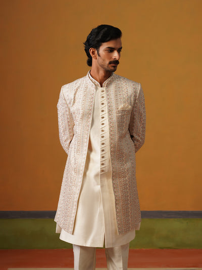 Cream 3 Piece Nawabi Set