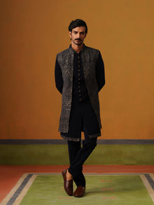 Navy Blue Indo Western Set