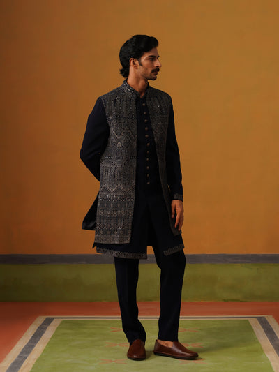 Navy Blue Indo Western Set