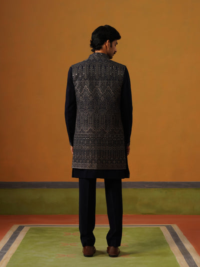 Navy Blue Indo Western Set