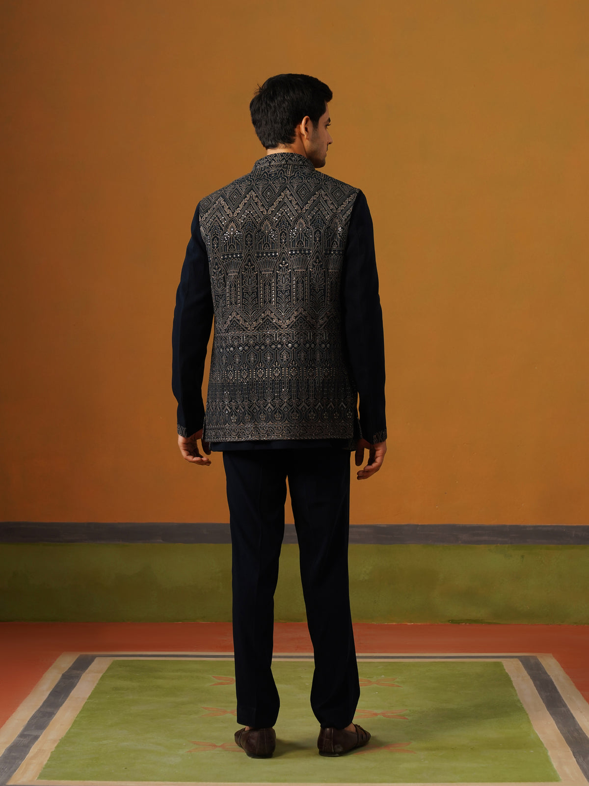 Teal Blue Indo Jodhpuri Set