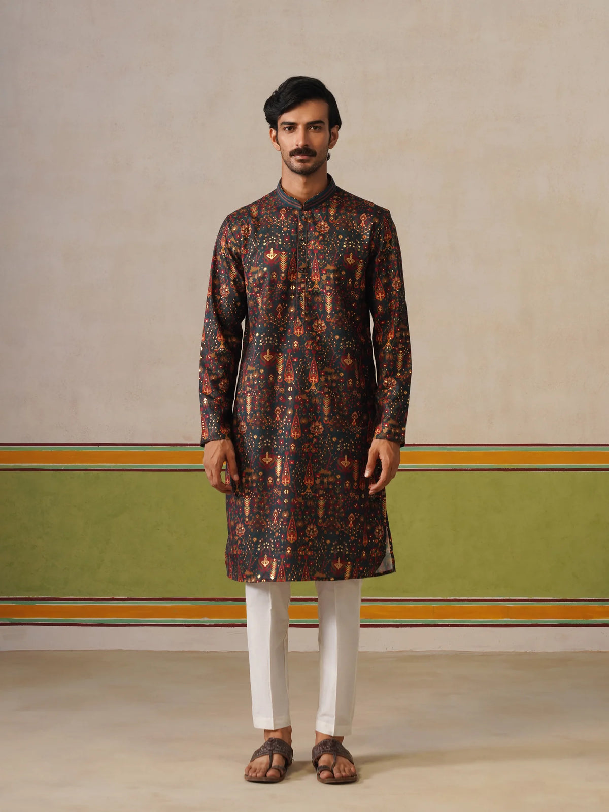 Multi Printed Kurta with Foil