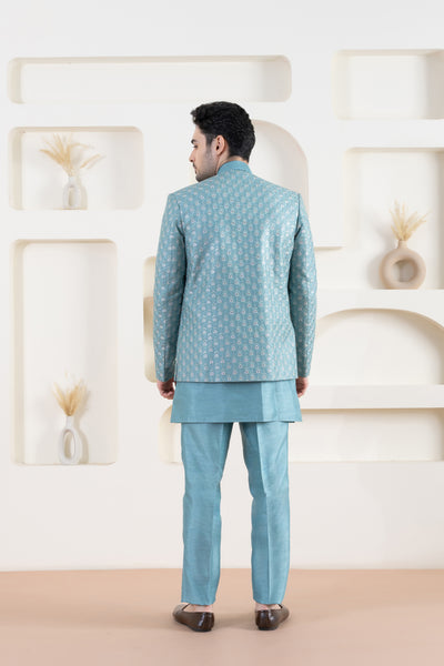 Sea Green Indo Western Set